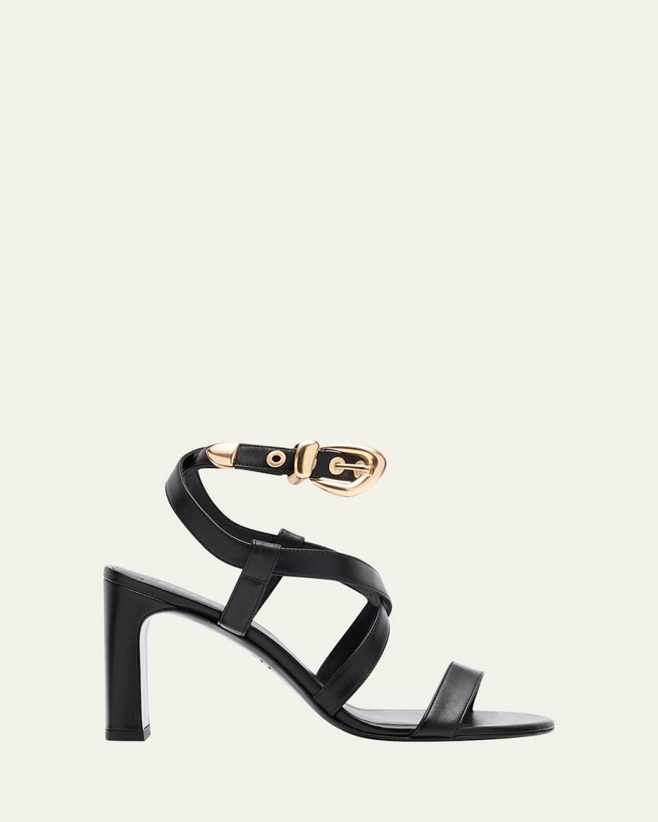 Maven Leather Buckle Strappy Sandals